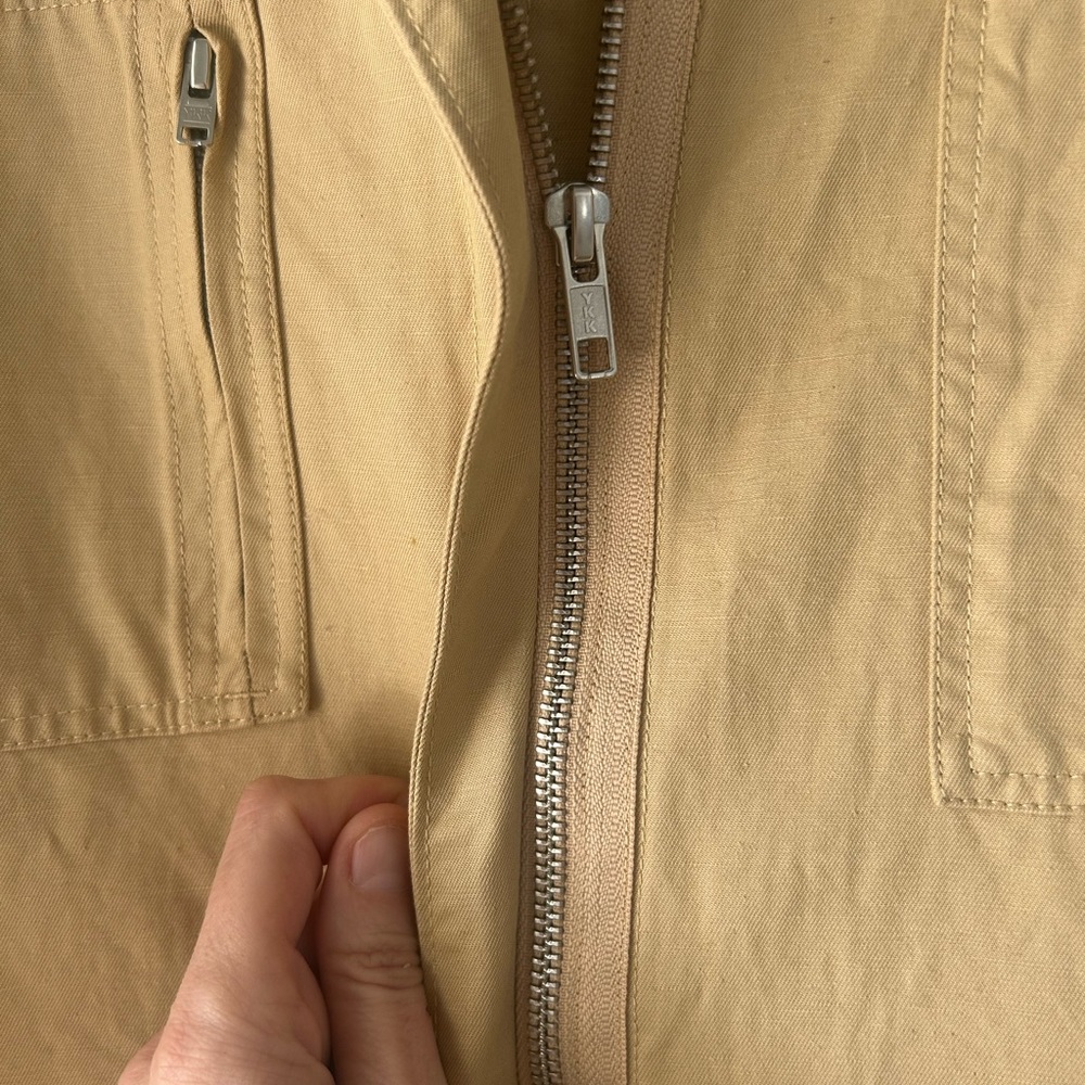 NEW Outerknown Utility Coveralls Cargo Linen Cotton in Sand Size Medium - Picture 9 of 10